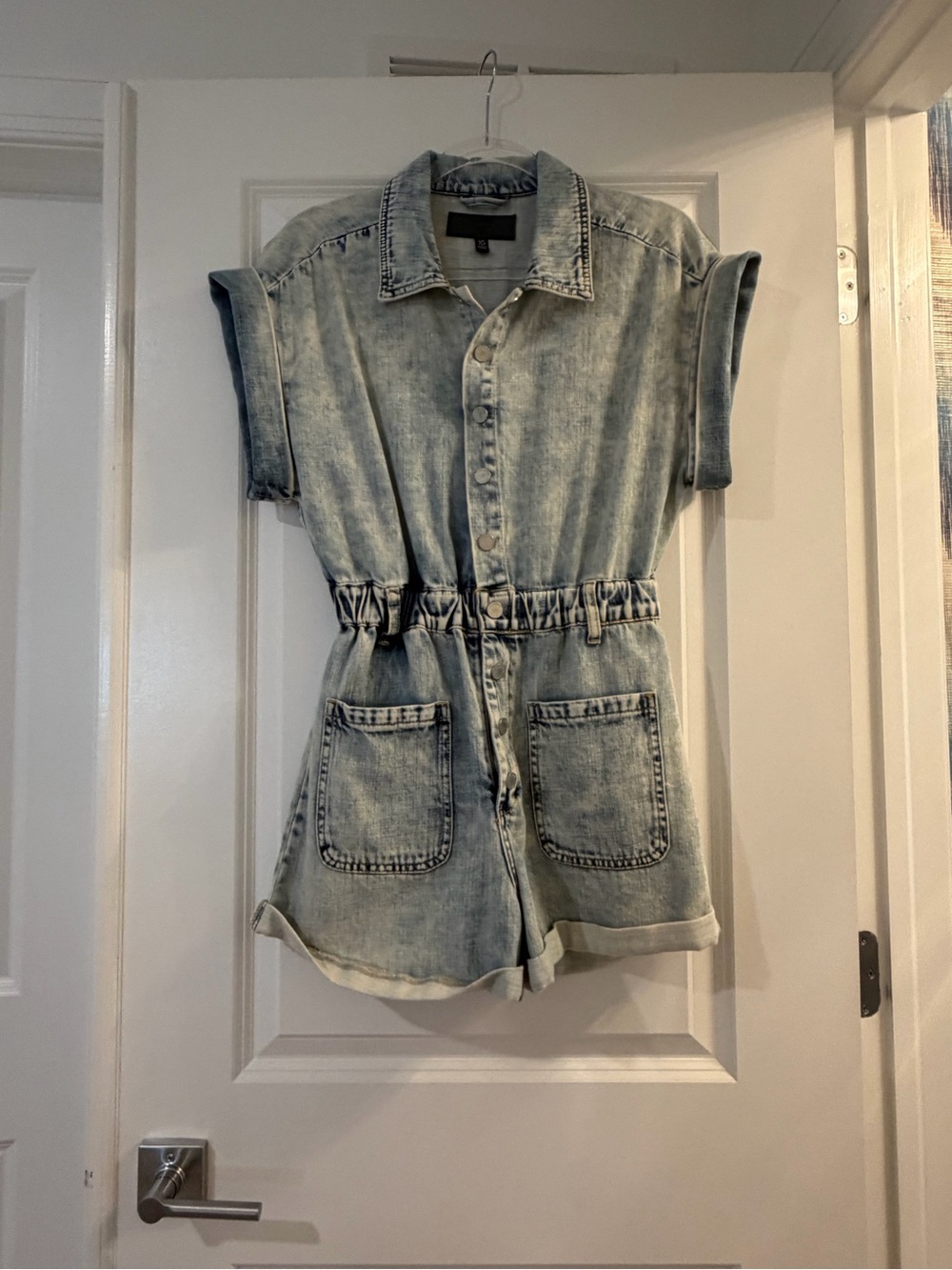 Blank NYC Light Blue Denim Romper